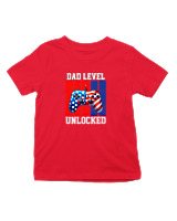 T-Shirt  Παιδικό - Daddy Level Unlocked - Color Thumbnail Κόκκινο