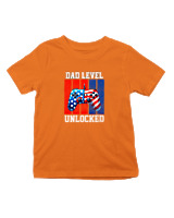 T-Shirt  Παιδικό - Daddy Level Unlocked - Color Thumbnail Πορτοκαλί