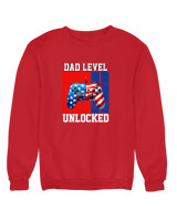 Φούτερ χωρίς κουκούλα - Daddy Level Unlocked - Color Thumbnail Κόκκινο