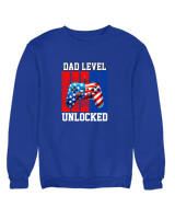 Φούτερ χωρίς κουκούλα - Daddy Level Unlocked - Color Thumbnail Μπλε Ρουά