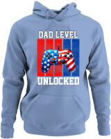Φούτερ με κουκούλα - Daddy Level Unlocked - Color Thumbnail Blue Carolina