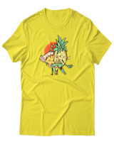 T-Shirt Αντρικό - Dance With A Pineapple - Color Thumbnail Κίτρινο