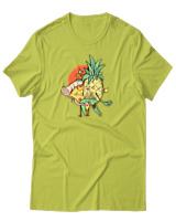 T-Shirt Αντρικό - Dance With A Pineapple - Color Thumbnail Λαχανί