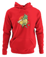 Φούτερ με κουκούλα Γυναικείο - Dance With A Pineapple - Color Thumbnail Κόκκινο