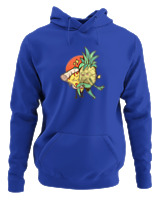 Φούτερ με κουκούλα Γυναικείο - Dance With A Pineapple - Color Thumbnail Μπλε Ρουά