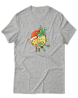 T-Shirt  Γυναικείο - Dance With A Pineapple - Color Thumbnail Γκρί Μελανζέ