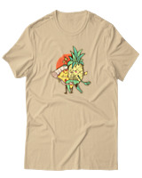 T-Shirt  Γυναικείο - Dance With A Pineapple - Color Thumbnail Μπέζ