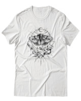 T-Shirt Αντρικό - Dark Moon Butterfly - Color Thumbnail Άσπρο