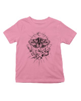 T-Shirt  Παιδικό - Dark Moon Butterfly - Color Thumbnail Ροζ