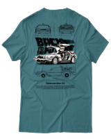 T-Shirt Αντρικό - De Lorean - Color Thumbnail Μπλε Πράσινο