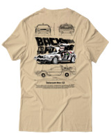 T-Shirt Αντρικό - De Lorean - Color Thumbnail Μπεζ