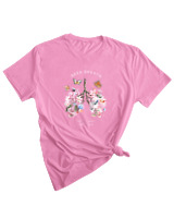 T-Shirt Woman Fashion Γυναικείο - Deep Breath - Color Thumbnail PINK