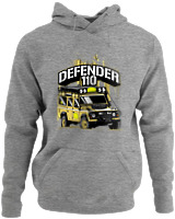 Φούτερ με κουκούλα - Defender 110 - Color Thumbnail Γκρι Μελανζέ