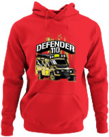 Φούτερ με κουκούλα - Defender 110 - Color Thumbnail Κόκκινο