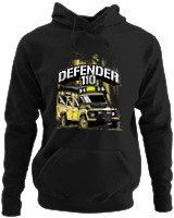 Φούτερ με κουκούλα - Defender 110 - Color Thumbnail Μαύρο