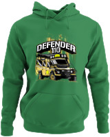 Φούτερ με κουκούλα - Defender 110 - Color Thumbnail Kelly Green