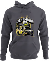 Φούτερ με κουκούλα - Defender 110 - Color Thumbnail Ανθρακί
