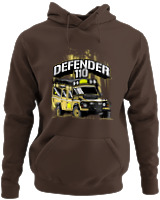 Φούτερ με κουκούλα - Defender 110 - Color Thumbnail Καφέ