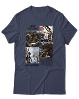 T-Shirt  Γυναικείο - Delacroix - Color Thumbnail Μπλέ Γκρί