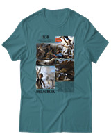 T-Shirt  Γυναικείο - Delacroix - Color Thumbnail Μπλέ Πράσινο