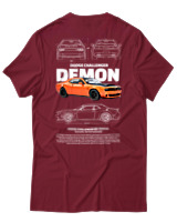 T-Shirt Αντρικό - Demon - Color Thumbnail Σκούρο Κόκκινο