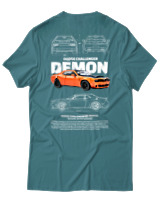 T-Shirt Αντρικό - Demon - Color Thumbnail Μπλε Πράσινο