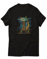 T-Shirt  Γυναικείο - Desert Hills Motel - Color Thumbnail Μαύρο