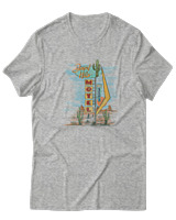 T-Shirt  Γυναικείο - Desert Hills Motel - Color Thumbnail Γκρί Μελανζέ