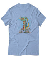 T-Shirt  Γυναικείο - Desert Hills Motel - Color Thumbnail Γαλάζιο