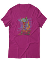 T-Shirt  Γυναικείο - Desert Hills Motel - Color Thumbnail Φούξια