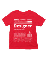 T-Shirt  Παιδικό - Designer - Color Thumbnail Κόκκινο