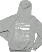 Φούτερ με κουκούλα Παιδικό - Designer - Color Thumbnail Γκρι Μελανζέ