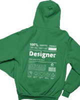 Φούτερ με κουκούλα Παιδικό - Designer - Color Thumbnail Πράσινο