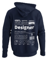 Φούτερ με κουκούλα - Designer - Color Thumbnail Navy Blue