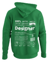 Φούτερ με κουκούλα - Designer - Color Thumbnail Kelly Green