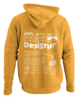 Φούτερ με κουκούλα - Designer - Color Thumbnail Κίτρινο Χρυσό