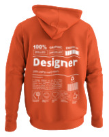 Φούτερ με κουκούλα - Designer - Color Thumbnail Orange