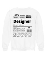 Φούτερ χωρίς κουκούλα Γυναικείο - Designer - Color Thumbnail 'Ασπρο