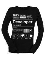 Μακρυμάνικο Μακό Γυναικείο - Developer - Color Thumbnail Μαύρο