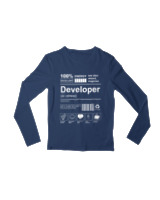 Μακρυμάνικο Μακό Παιδικό - Developer - Color Thumbnail Σκούρο Μπλε