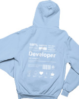 Φούτερ με κουκούλα Παιδικό - Developer - Color Thumbnail Γαλάζιο