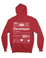 Ζακέτα Φούτερ με κουκούλα - Developer - Color Thumbnail Κόκκινο
