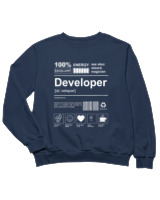 Φούτερ χωρίς κουκούλα Παιδικό - Developer - Color Thumbnail Σκούρο Μπλε