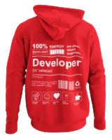 Φούτερ με κουκούλα Γυναικείο - Developer - Color Thumbnail Κόκκινο
