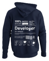 Φούτερ με κουκούλα - Developer - Color Thumbnail Navy Blue