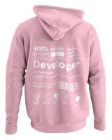 Φούτερ με κουκούλα - Developer - Color Thumbnail Pink