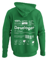 Φούτερ με κουκούλα - Developer - Color Thumbnail Kelly Green