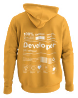 Φούτερ με κουκούλα - Developer - Color Thumbnail Κίτρινο Χρυσό