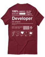 T-Shirt Αντρικό - Developer - Color Thumbnail Σκούρο Κόκκινο
