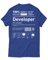 T-Shirt Αντρικό - Developer - Color Thumbnail Μπλε Ρουά